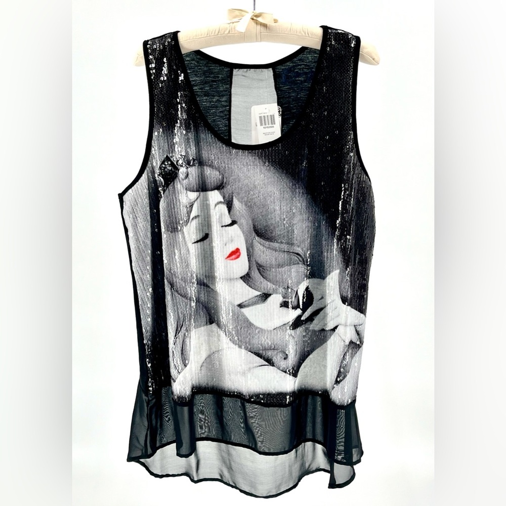 NWT Disney Sleeping Beauty Aurora Sequin Tank Top